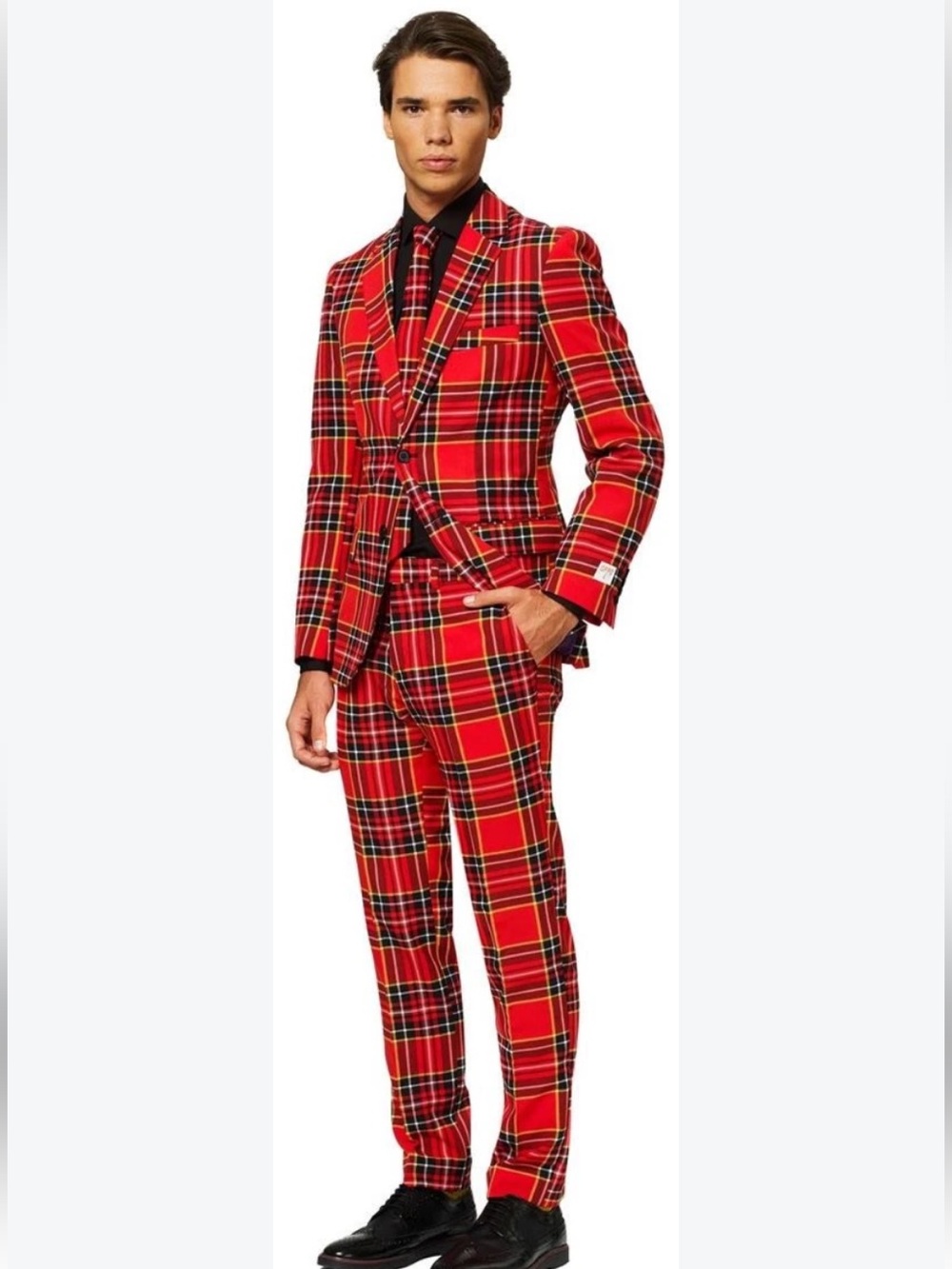 OppoSuits 'The Lumberjack' Holiday Suit & Tie